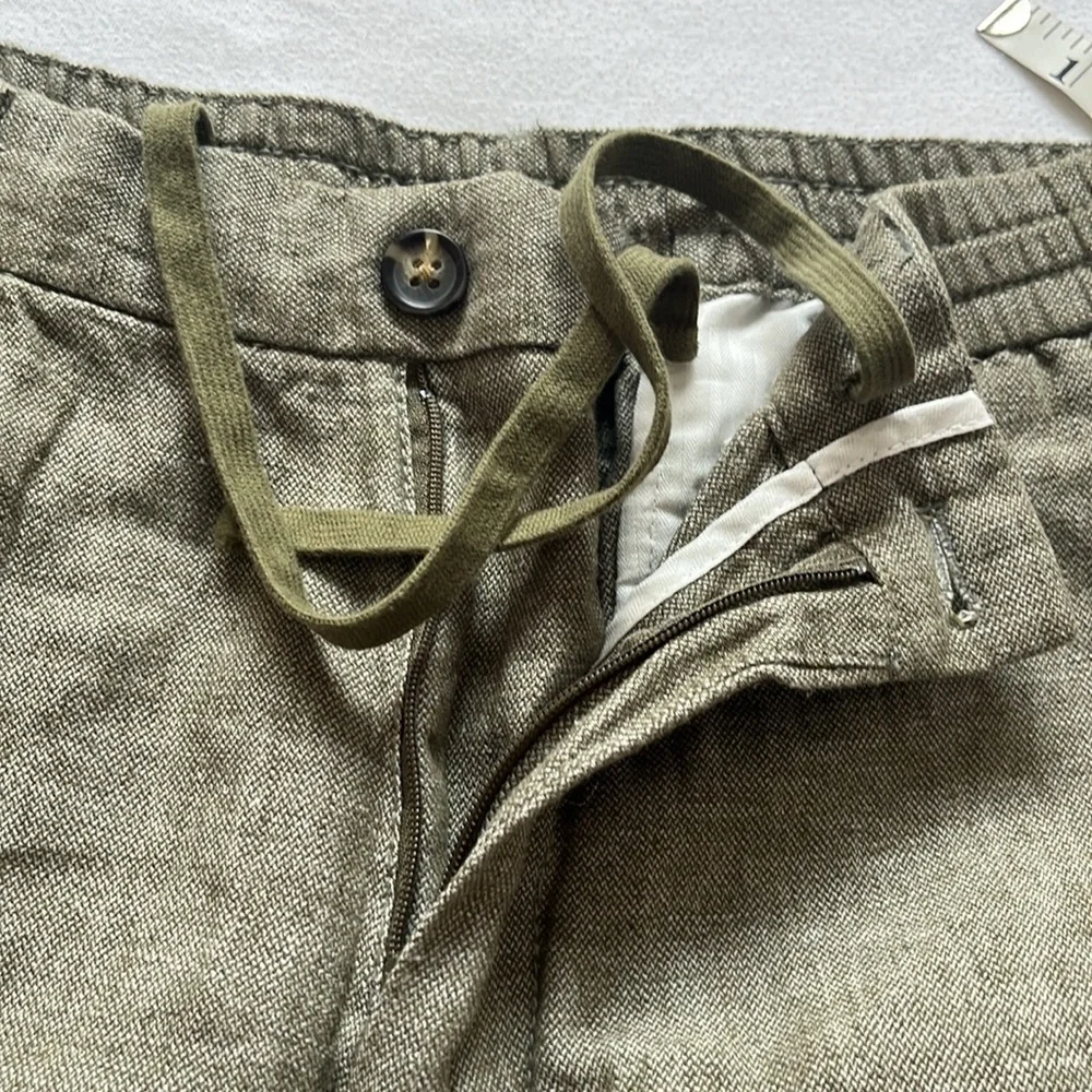 Men’s Banana Republic, Mason Athletic Tapered, Linen/Cotton Olive Green Pants